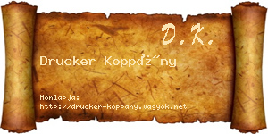 Drucker Koppány névjegykártya